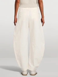 Belted Tapered-Leg Trousers