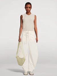 Belted Tapered-Leg Trousers