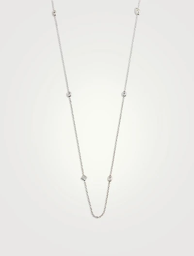 Cascade 18K White Gold 10-Stone Necklace With Diamonds