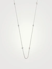 Cascade 18K White Gold 10-Stone Necklace With Diamonds