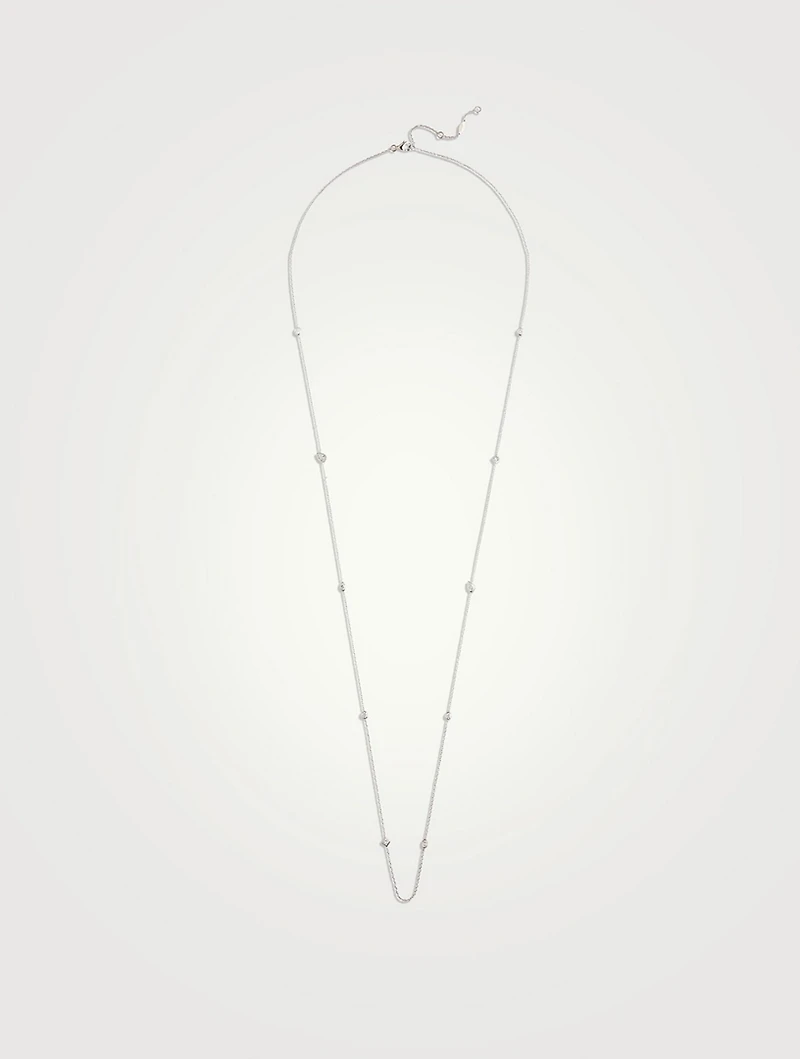 Cascade 18K White Gold 10-Stone Necklace With Diamonds