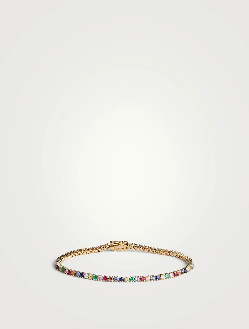 Hepburn 18K Gold Gemstone And Diamond Bracelet