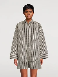 Derris Organic Cotton Shirt Monogram Print