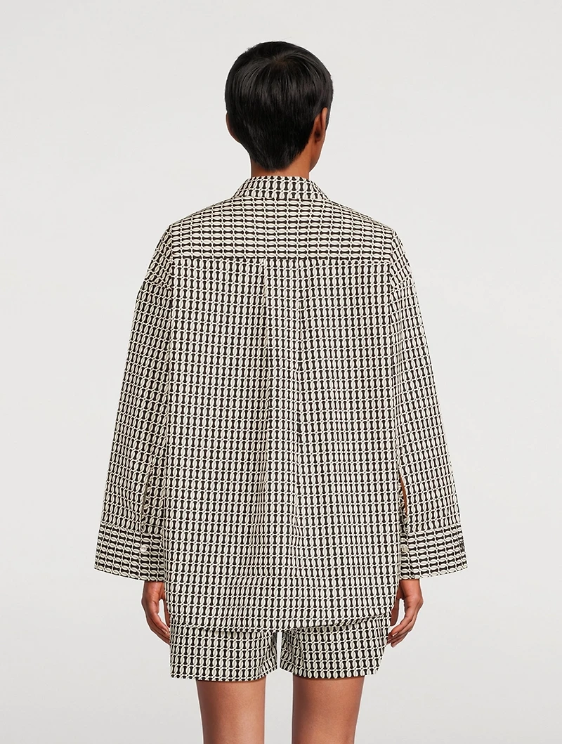 Derris Organic Cotton Shirt Monogram Print