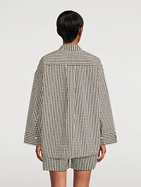 Derris Organic Cotton Shirt Monogram Print