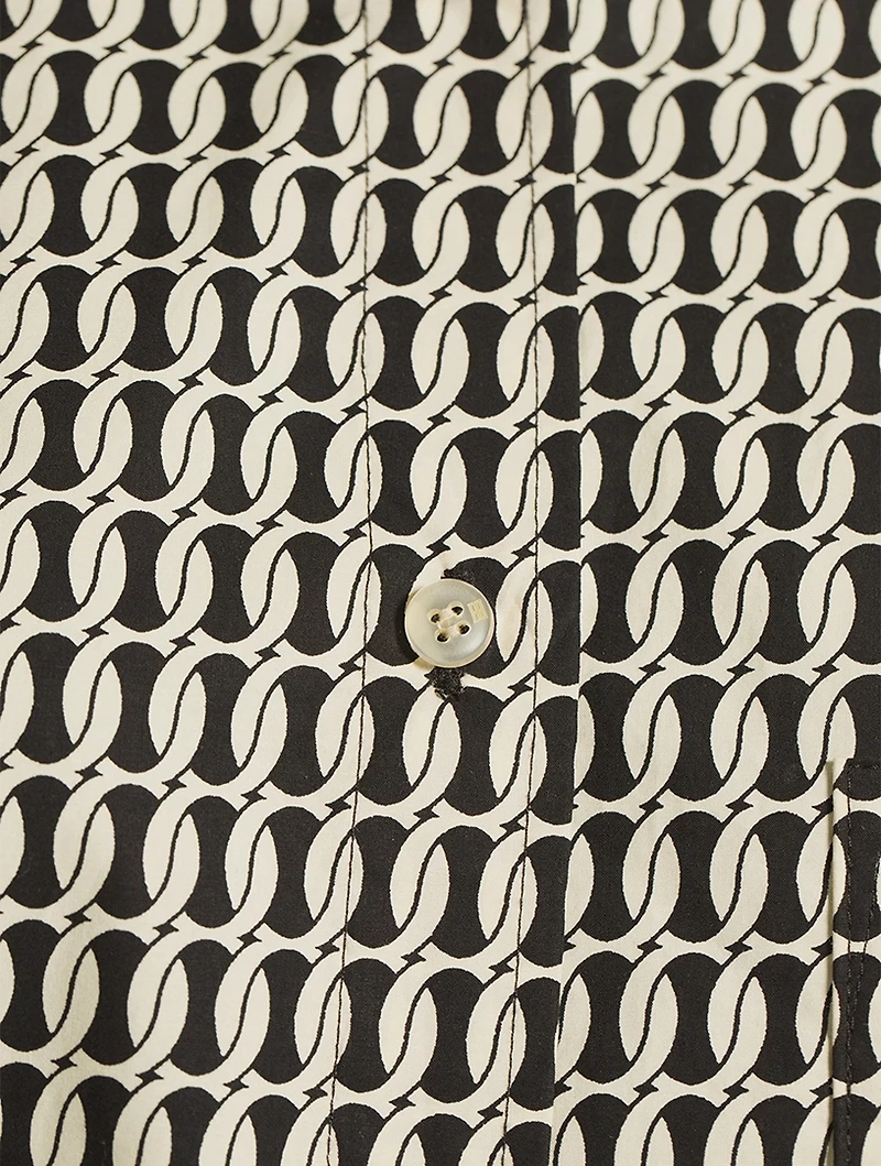 Derris Organic Cotton Shirt Monogram Print