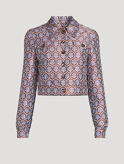 Aurea Jacquard Cropped Jacket