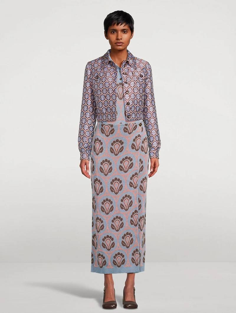 Aurea Jacquard Cropped Jacket
