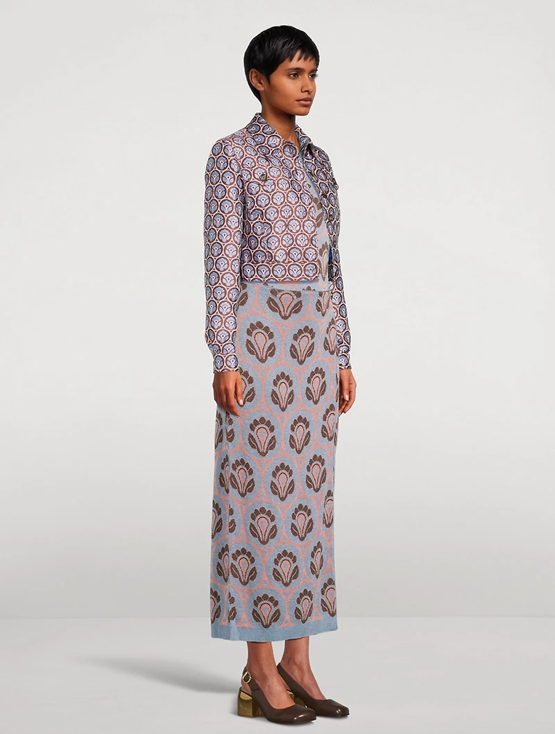 Aurea Jacquard Cropped Jacket