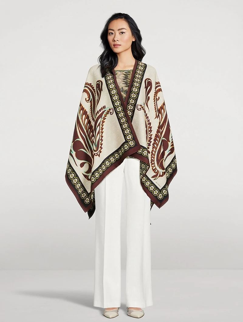 Floral Jacquard Cape