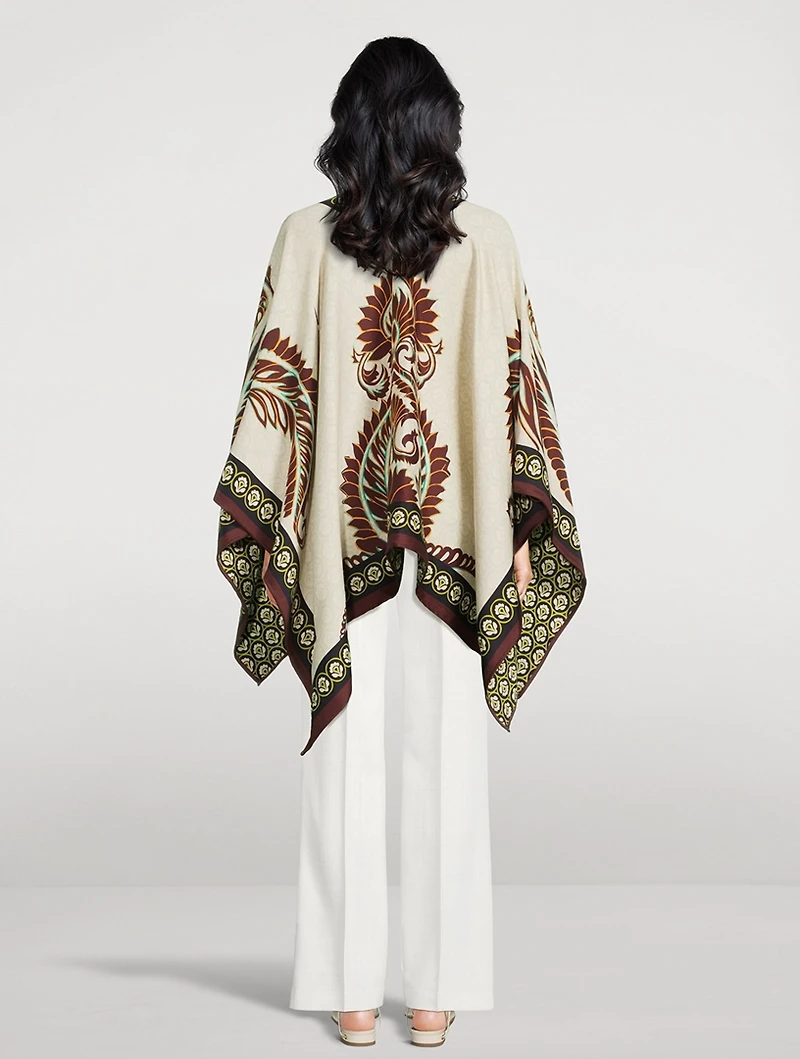 Floral Jacquard Cape