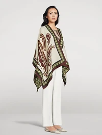 Floral Jacquard Cape