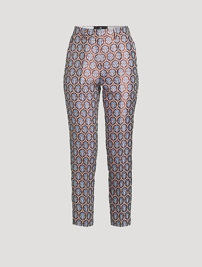 Aurea Jacquard Cigarette Trousers