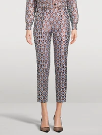 Aurea Jacquard Cigarette Trousers