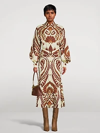 Printed Cotton Shirt Dress