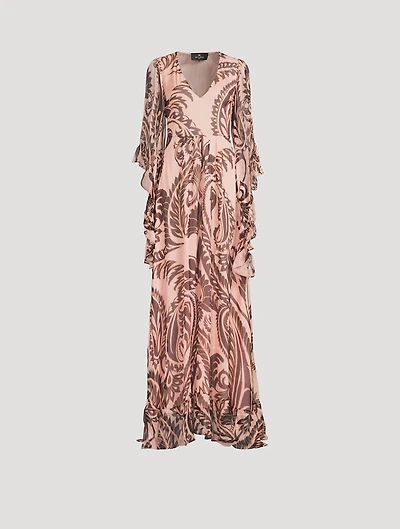 Silk Gown Angkor Print