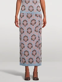 Aurea Jacquard Wrap Midi Skirt