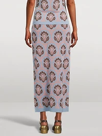 Aurea Jacquard Wrap Midi Skirt