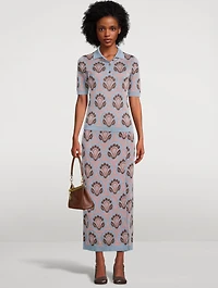 Aurea Jacquard Wrap Midi Skirt