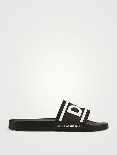 Rubber Beachwear Slides