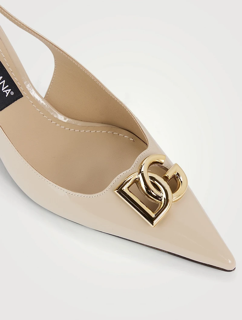 Lollo Patent Leather Slingback Pumps