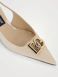 Lollo Patent Leather Slingback Pumps