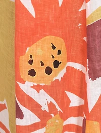 Linen Printed Long Dress