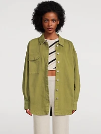 Recycled Cotton Shirt Jacket
