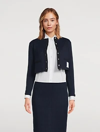 Tonal Check Jacquard Cardigan