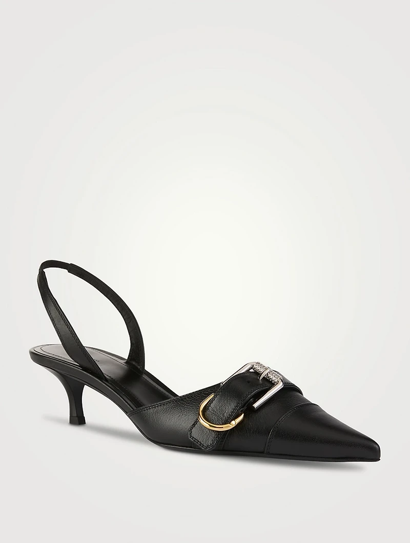 Voyou Leather Slingback Pumps