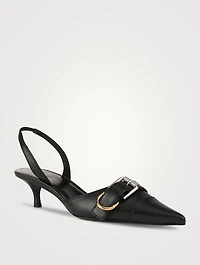 Voyou Leather Slingback Pumps