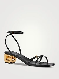 G Cube Leather Sandals