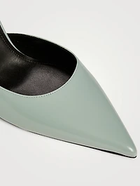 Leather Pumps With Stockings