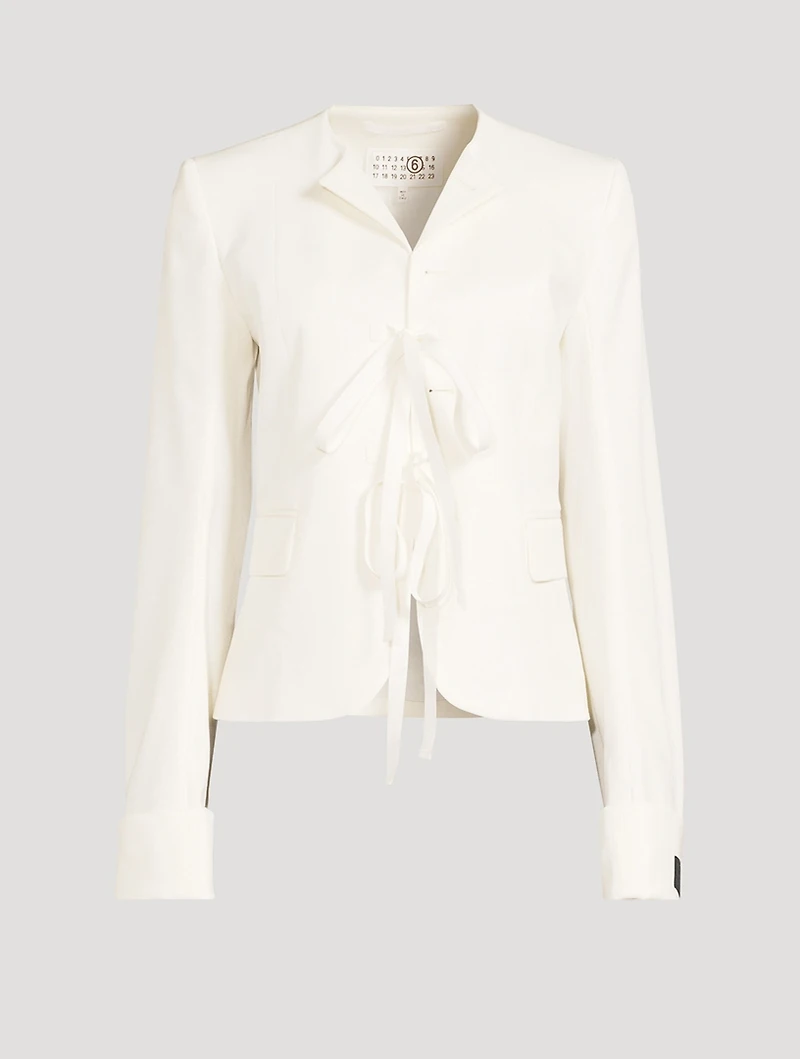 Tie-Front Blazer