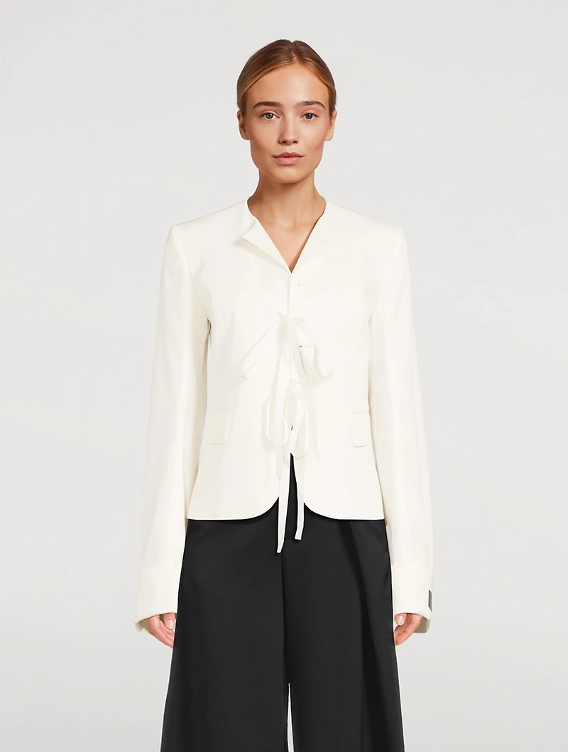 Tie-Front Blazer