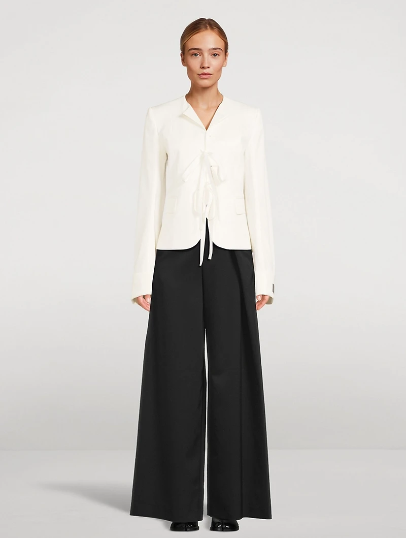 Tie-Front Blazer