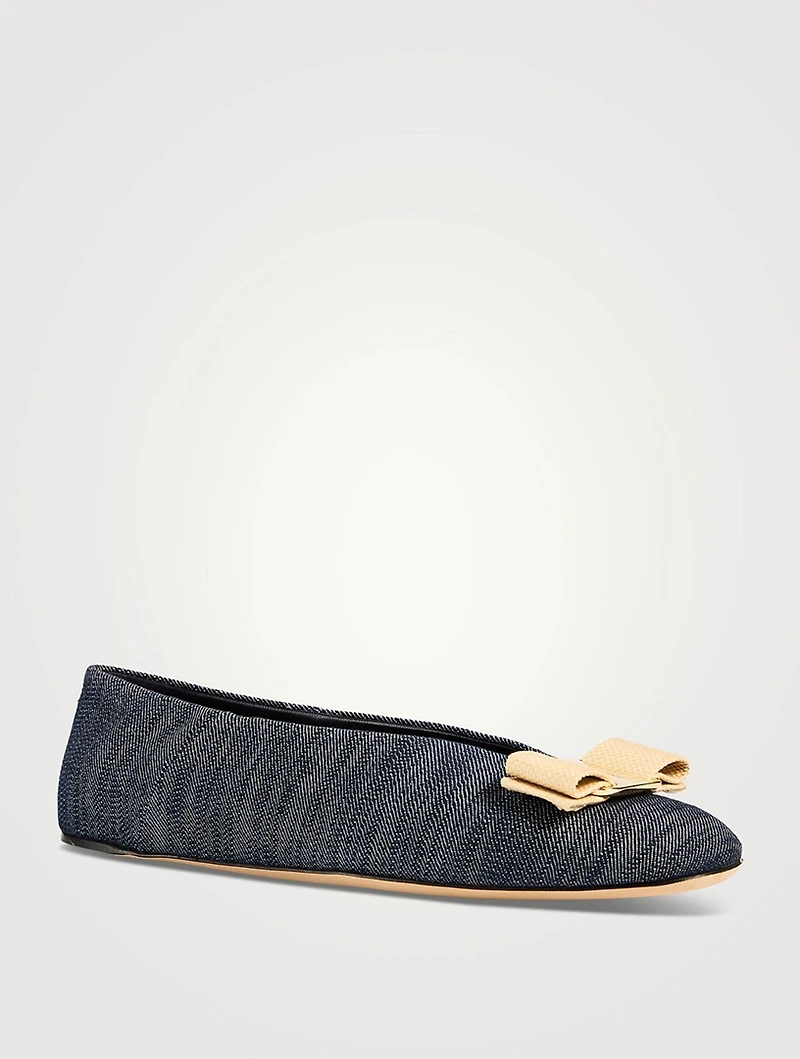 Vanna Denim Ballet Flats