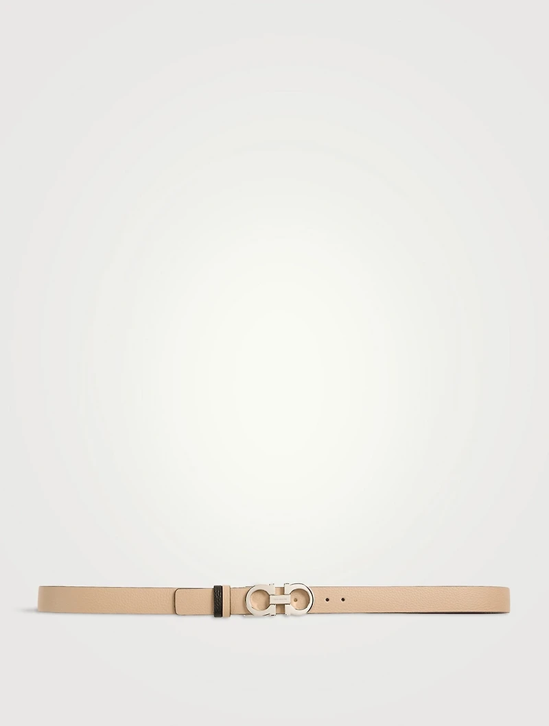 Reversible Leather Gancini Belt