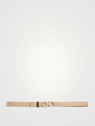 Reversible Leather Gancini Belt