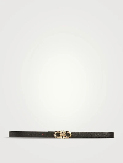 Reversible Leather Gancini Belt