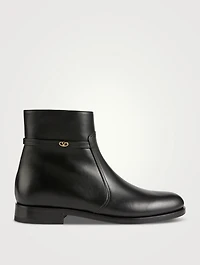 VLogo Leather Ankle Boots