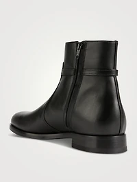 VLogo Leather Ankle Boots