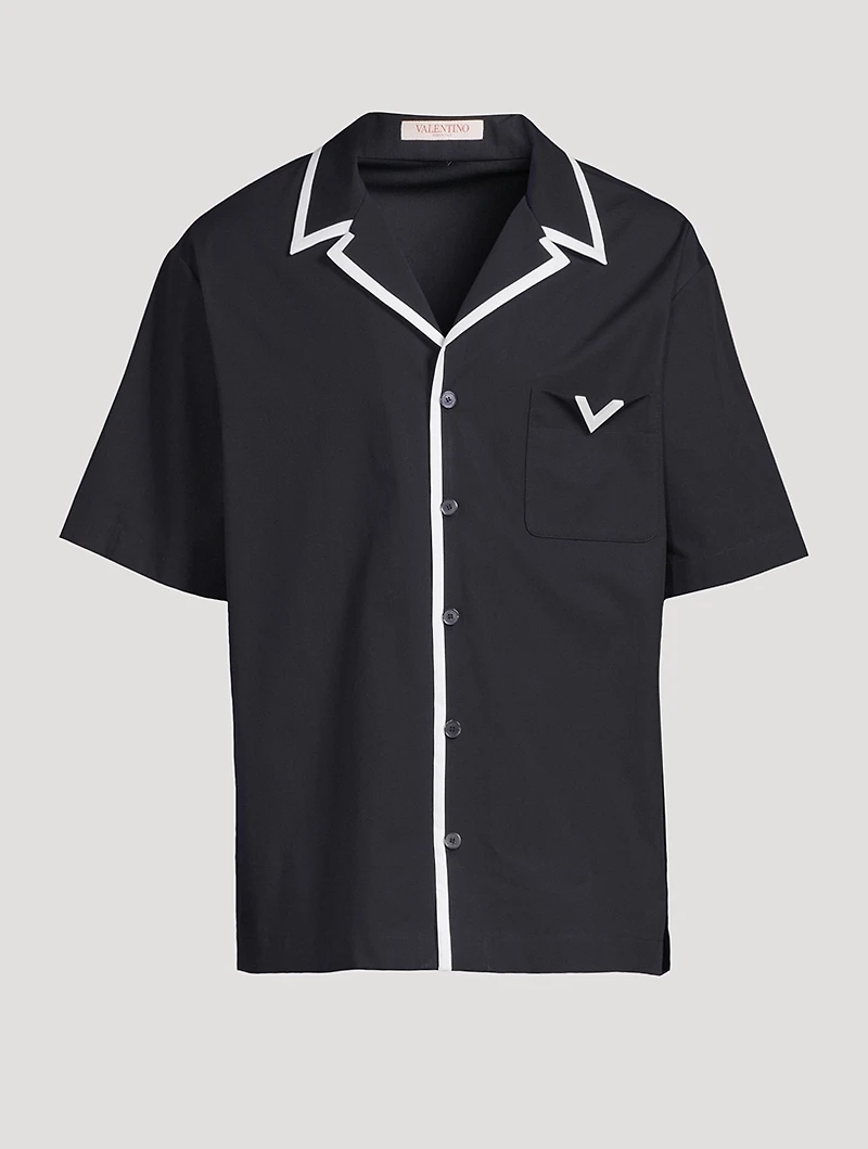 Cotton Poplin Bowling Shirt