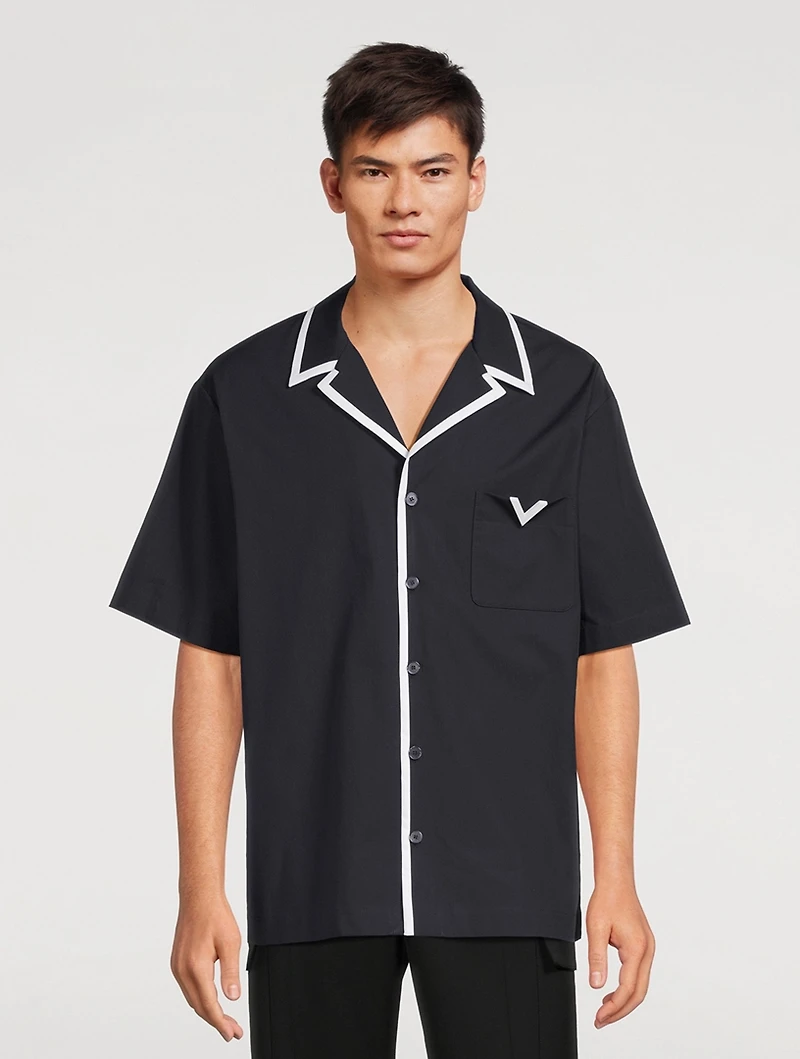 Cotton Poplin Bowling Shirt