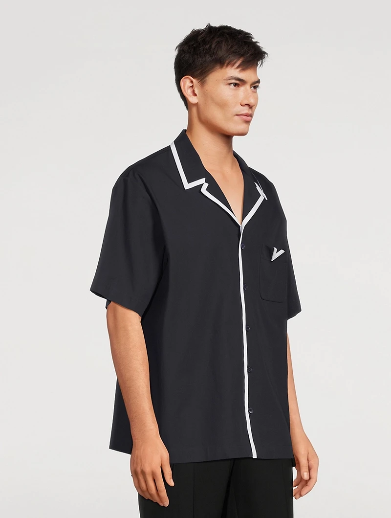 Cotton Poplin Bowling Shirt
