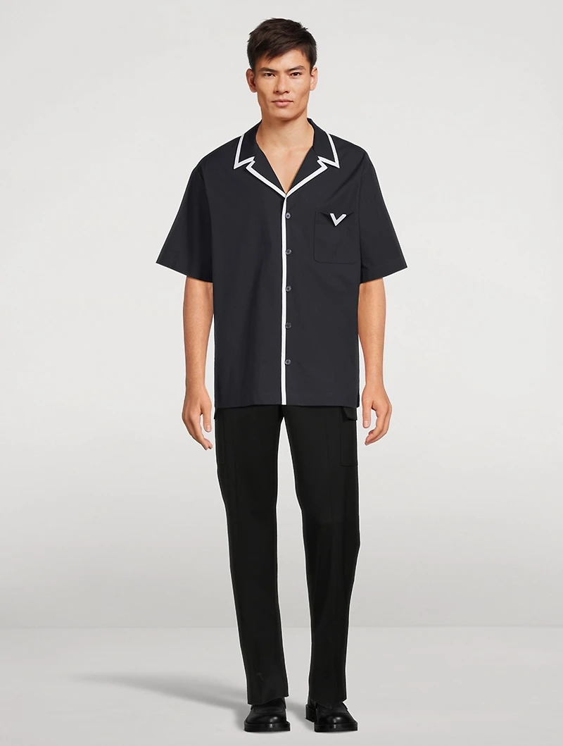 Cotton Poplin Bowling Shirt