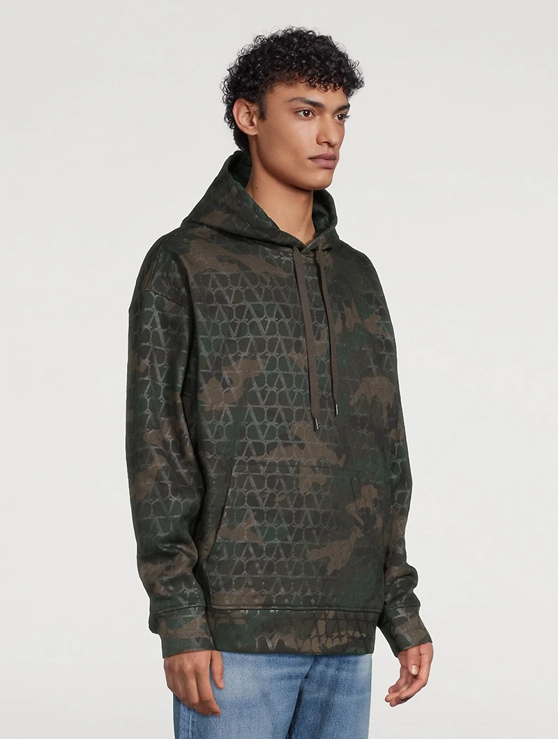 Hoodie Toile Iconographe Camouflage Print