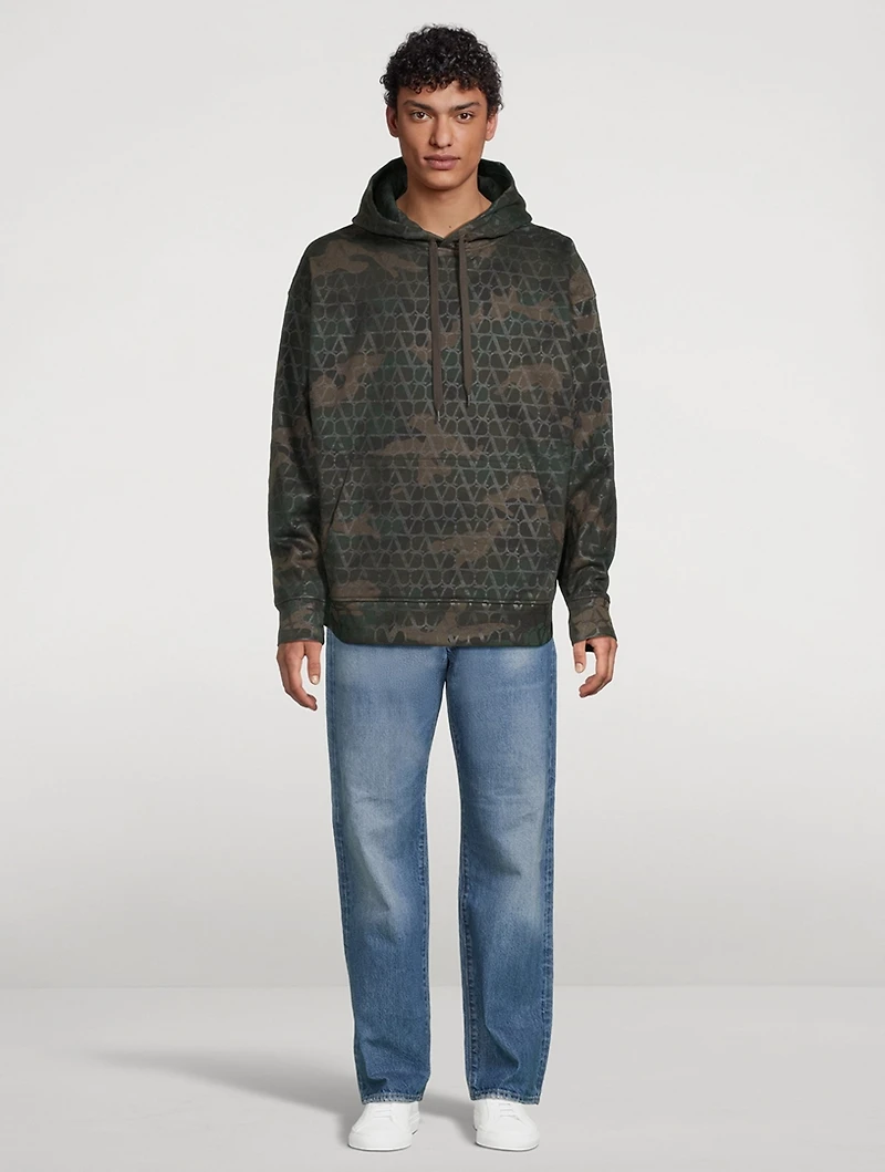 Hoodie Toile Iconographe Camouflage Print
