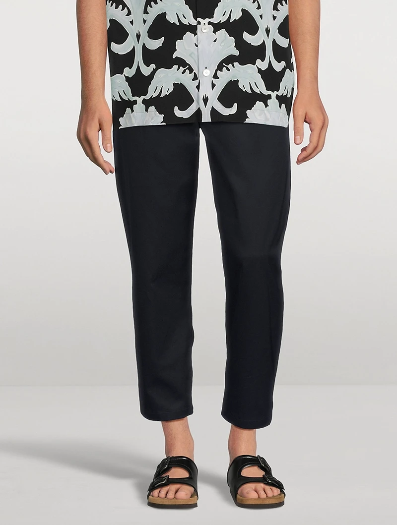 Cropped Cotton Trousers