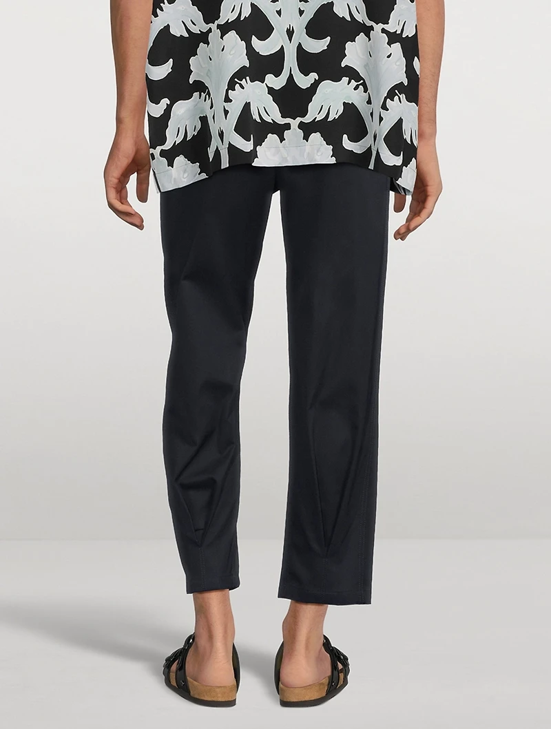 Cropped Cotton Trousers